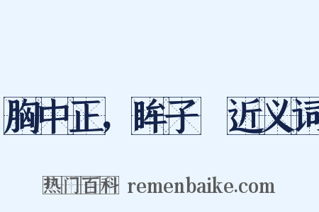 胸中正，眸子瞭近义词是什么意思的图片